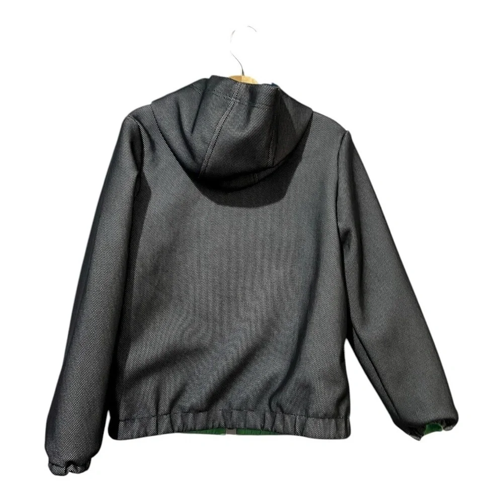 DKNY Reversible Windbreaker Jacket Boys Size 10 Spell Out Color Block